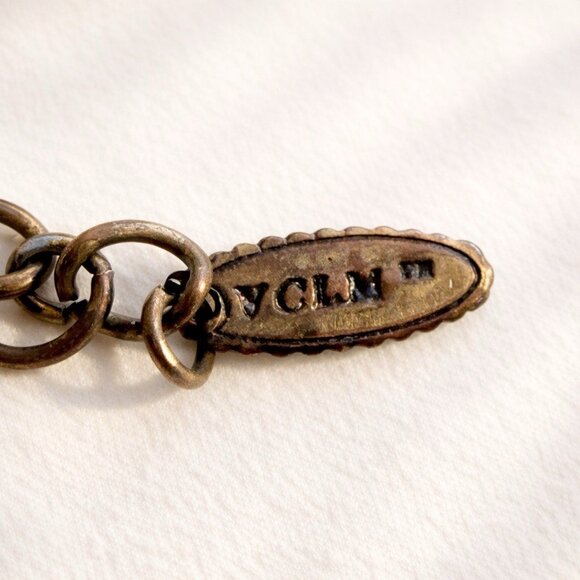 Vintage VCLM Floral Statement Necklace Rhinestone Flower Beaded 16" to 18" - Picture 6 of 9